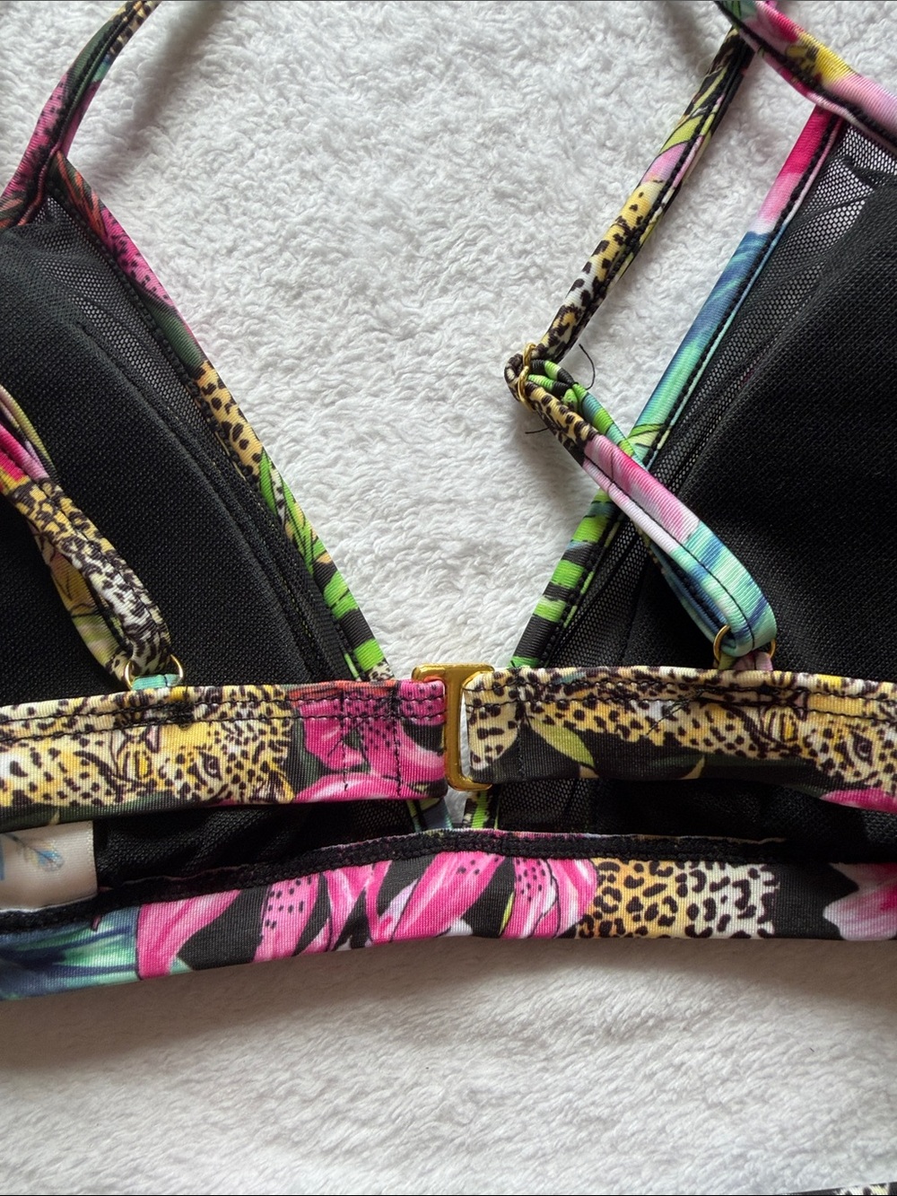 NWT BluC Jaguar Tropical Print Mesh Detail 2 Piece Bikini Set, Women's Small - Picture 7 of 7